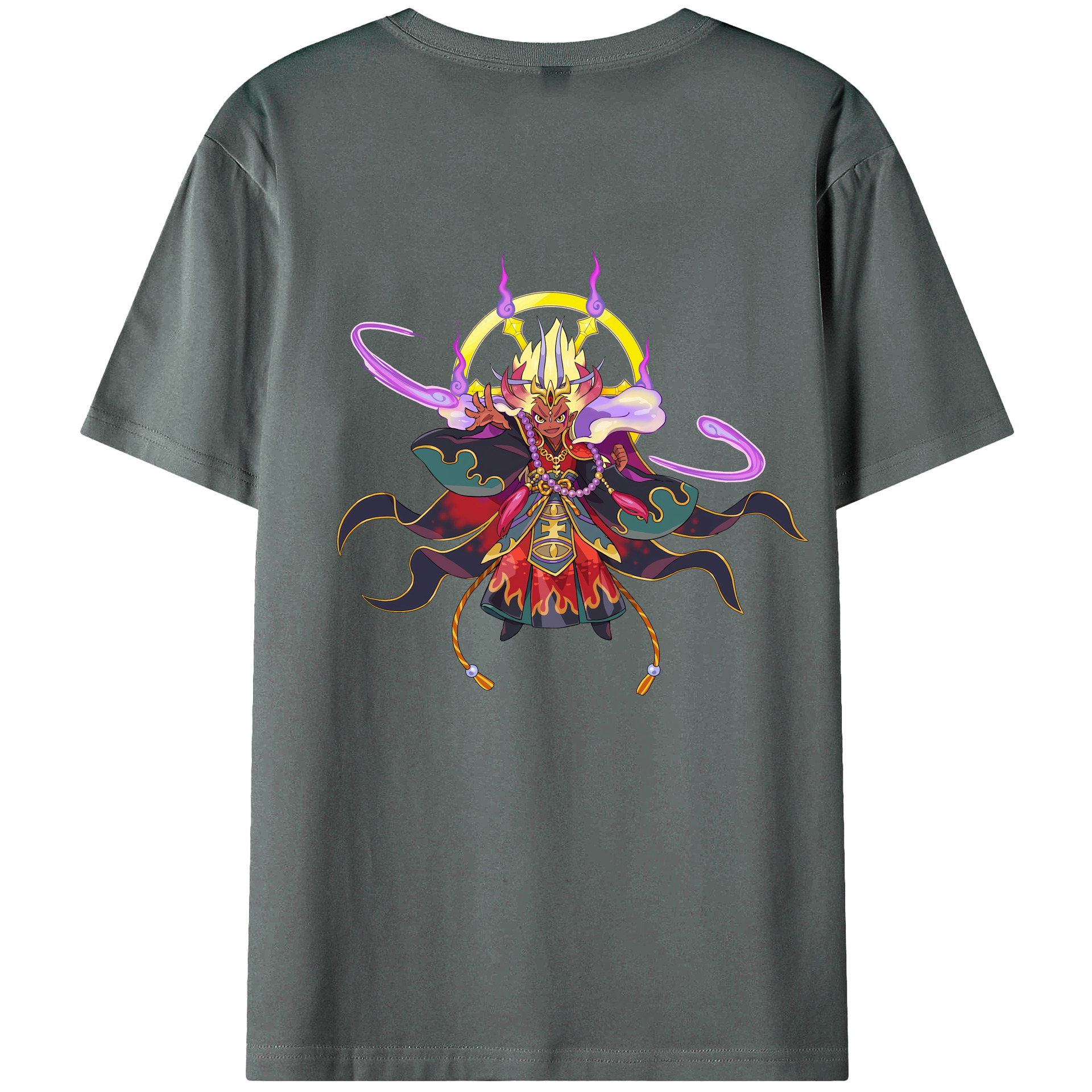 （画像用） 妖怪ウォッチ Yo-kai Watch 綿100％ メンズ半袖Tシャツ（バックプリント） 通気性